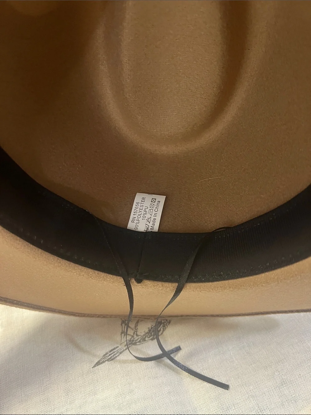 Womens Studded Beige Fedora Hat with Leather Band